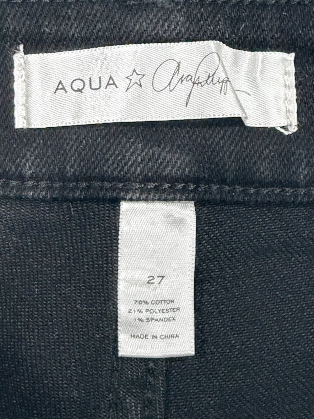 AQUA × Ava Phillippe Embroidery Studded Black Shorts - Size 27 / Like New (EUC) - Picture 8 of 10